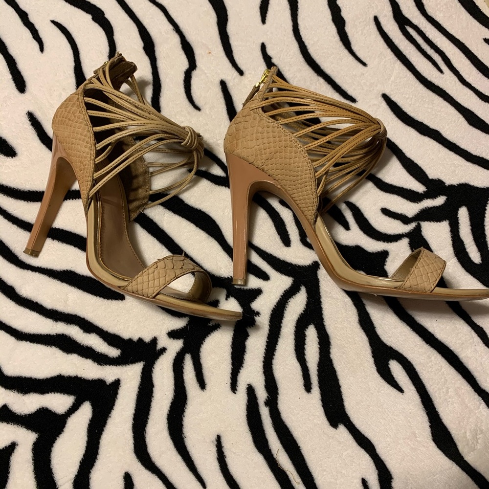 Badgley Mischka Maren Tanlea strappy 4 inch heels
